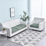 Housse assise de canape jacquard vert de gris