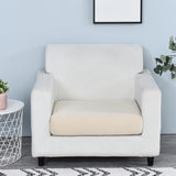 Housse assise de fauteuil jacquard beige