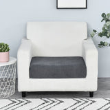Housse assise de fauteuil jacquard gris anthracite
