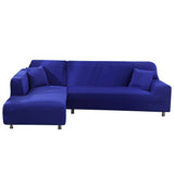 Housse de Canapé d'Angle Extensible Bleu