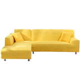 Housse de Canapé d'Angle Extensible Jaune