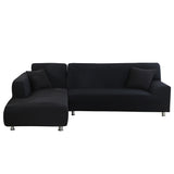 Housse de Canapé d'Angle Extensible Noir