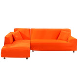 Housse de Canapé d'Angle Extensible Orange