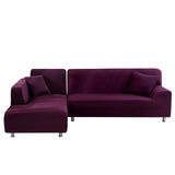 Housse de Canapé d'Angle Extensible Prune