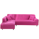 Housse de Canapé d'Angle Extensible Rose