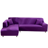Housse de Canapé d'Angle Extensible Violet