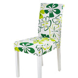 Housse de Chaise Extensible Fleurie Verte