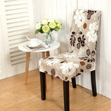 Housse pour Chaise Fleurie Gris