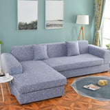 Housse de canape angle extensible bleu ciel