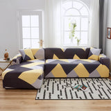 Housse de canape angle extensible avec meridienne