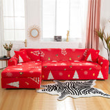 Housse de canape d'angle extensible noel