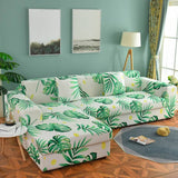 Housse de canape angle nature vert