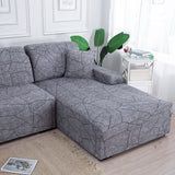 Housse de canape angle universelle elastique avec meridienne