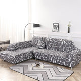 Housse de canape angle universelle gris