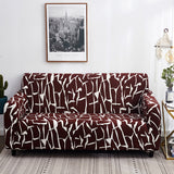 Housse de canape bi extensible marron