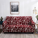 Housse de canape bi extensible rouge