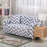 Housse de canape blanc et bleu
