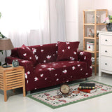 Housse extensible de canapé fleurie