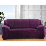 Housse de canape extensible velours violet