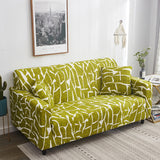 Housse de canapé extensible vert anis