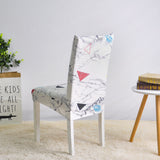 Housse de chaise elastique moderne marbre