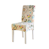 Housse de chaise extensible fleurie multicolore