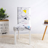Housse de chaise extensible moderne marbre
