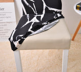 Housse de chaise extensible moderne noir