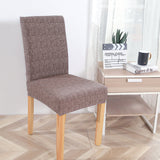 Housse de chaise extensible tissu marron