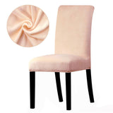 Housse de Chaise Extensible Velours Beige