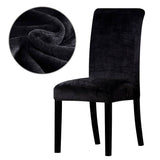 Housse de Chaise Extensible Velours Noir