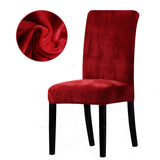 Housse de Chaise Extensible Velours Rouge