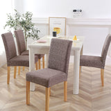 Housse de chaise tissu marron