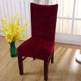Housse de Chaise Velours Bordeaux