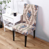 Housse de chaise vintage beige extensible