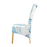 Housse de chaise xl fleurie turquoise