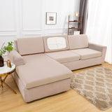 Housse de coussin d'assise de canape d'angle beige