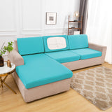 Housse de coussin d'assise de canape d'angle bleu clair