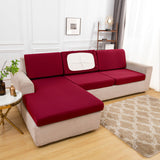 Housse de coussin d'assise de canape d'angle bordeaux