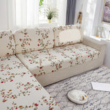 Housse de coussin d'assise de canape d'angle fleurie