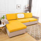 Housse de coussin d'assise de canape d'angle jaune
