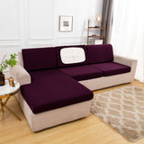 Housse de coussin d'assise de canape d'angle prune