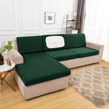 Housse de coussin d'assise de canape d'angle vert imperial