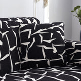Housse de coussin bi extensible noir pour canape