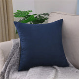 Housse de coussin bleu marine pour canape
