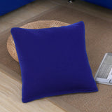 Housse de coussin pour canape angle bleu