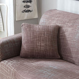 Housse de coussin pour canape angle marron chiné