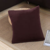 Housse de coussin pour canape angle marron fonce