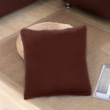 Housse de coussin pour canape angle marron