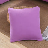 Housse de coussin pour canape angle mauve